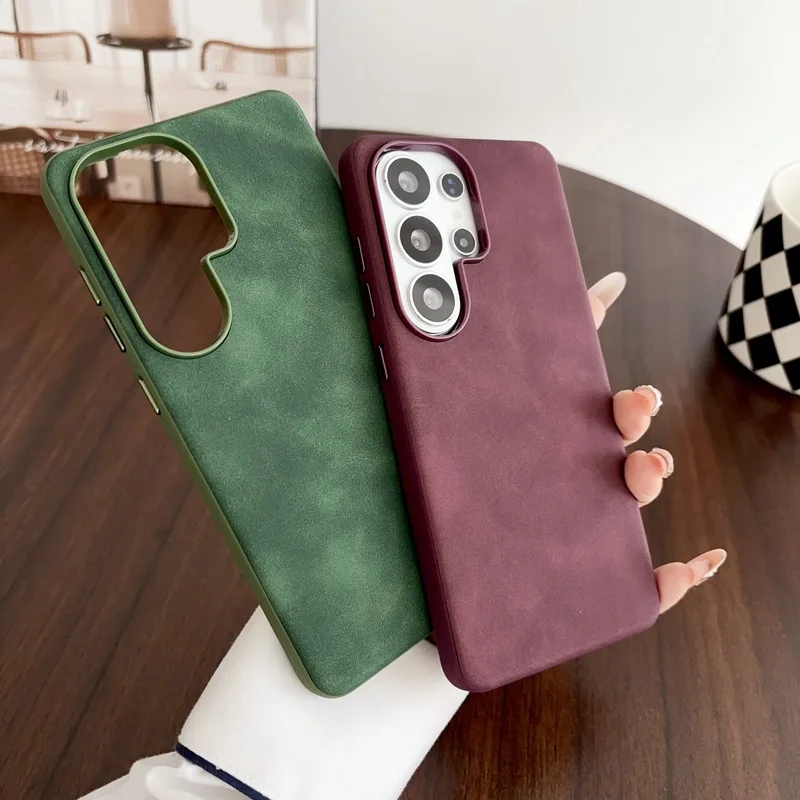 Retro PU Leather Texture Phone - огляд і ціна Matte Hard Pc Back Case