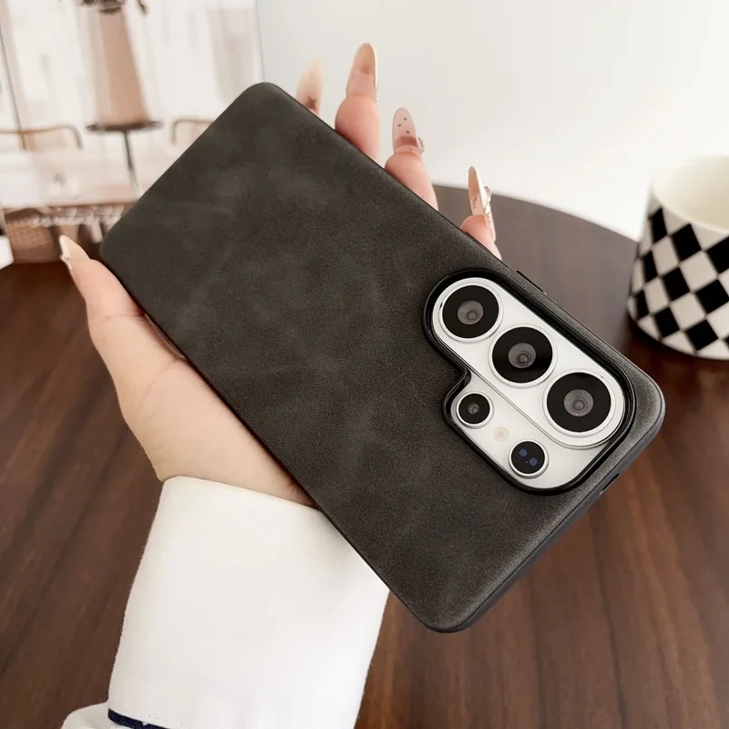 Retro PU Leather Texture Phone - огляд і ціна Matte Hard Pc Back Case