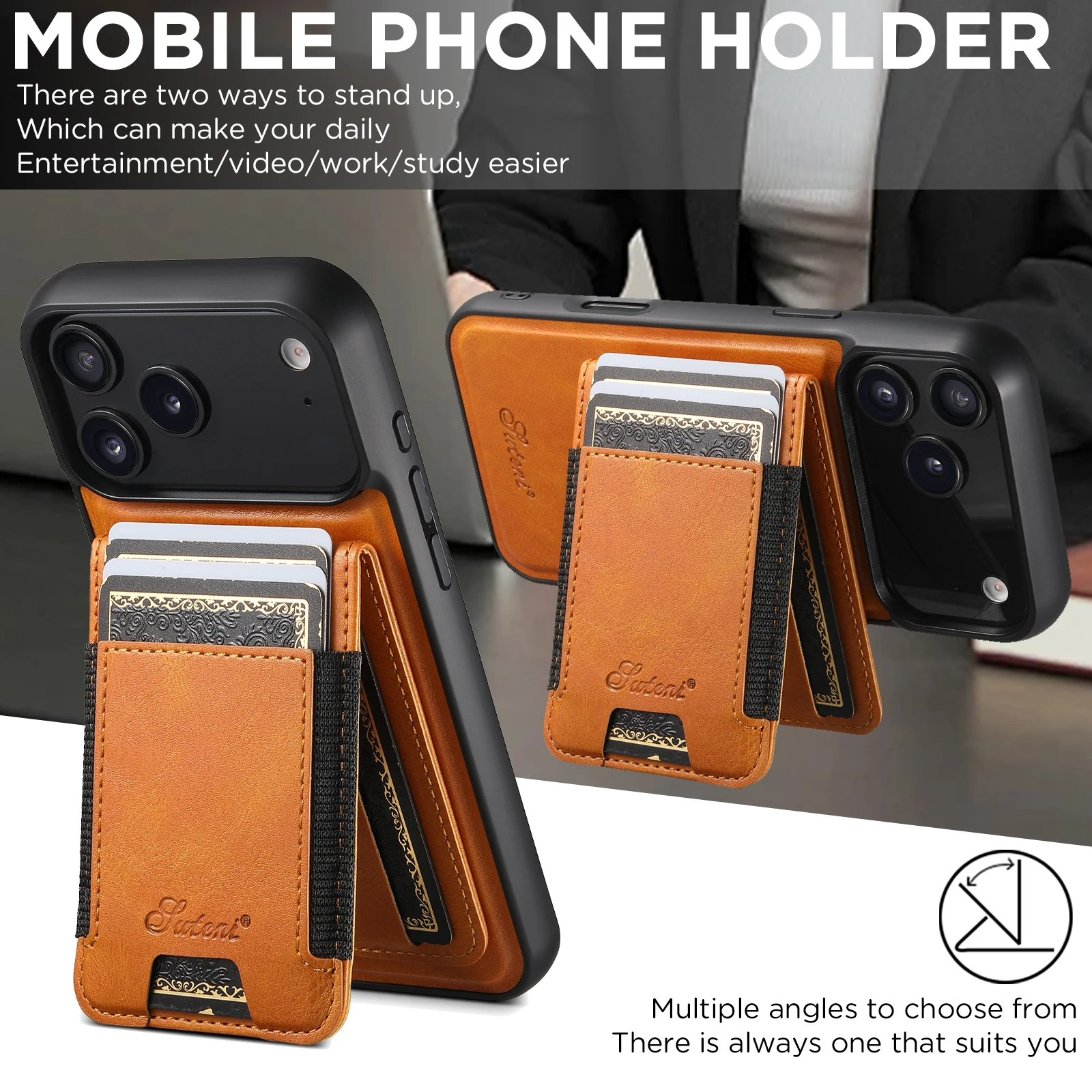 Detachable Magnetic Card Holde - огляд і ціна Leather Wallet Card Holder Phone Cover