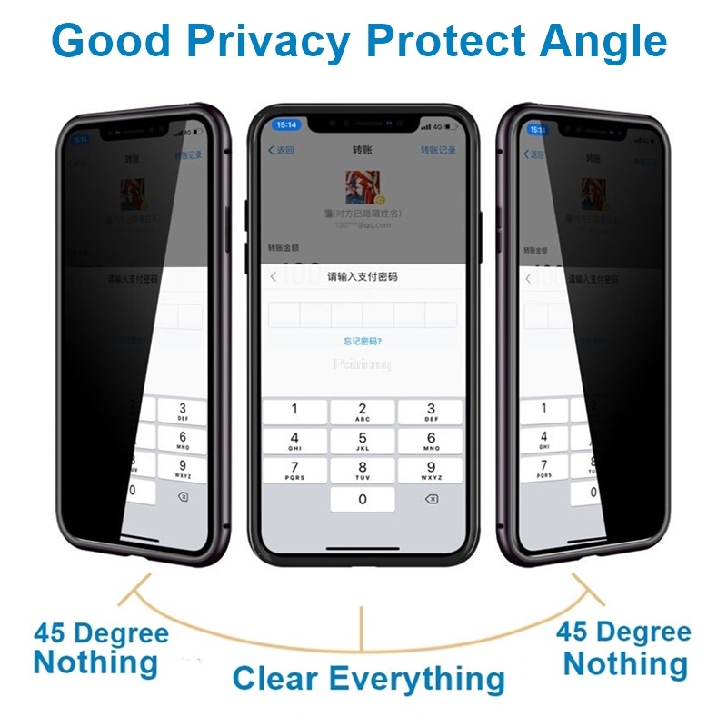 Magnetic Tempered Glass Privac - огляд і ціна Anti Spy Privacy Glass Case